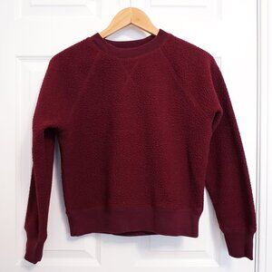 Everlane ReNew Fleece Raglan Sweatshirt in Oxblood